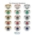 Bezel Sapphire Bridal Set - Emerson No. 13